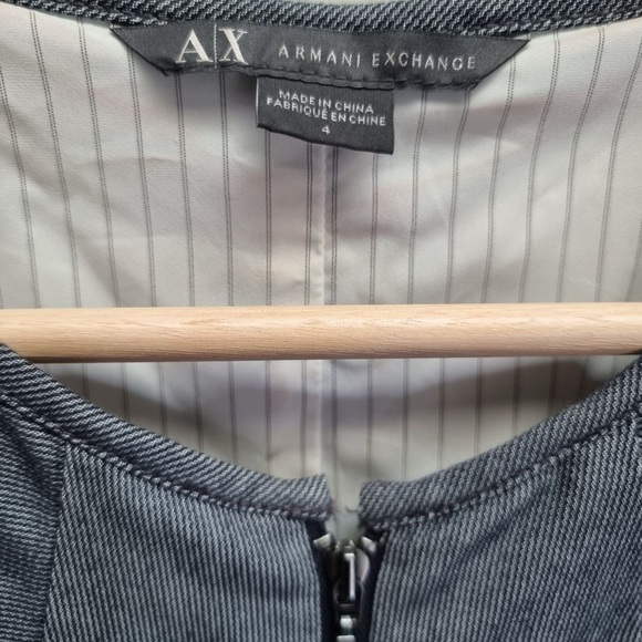 Y2K A/X Armani Exchange Fit&Flare Micro Striped Pleated Mini Dress size 2 - Picture 7 of 7